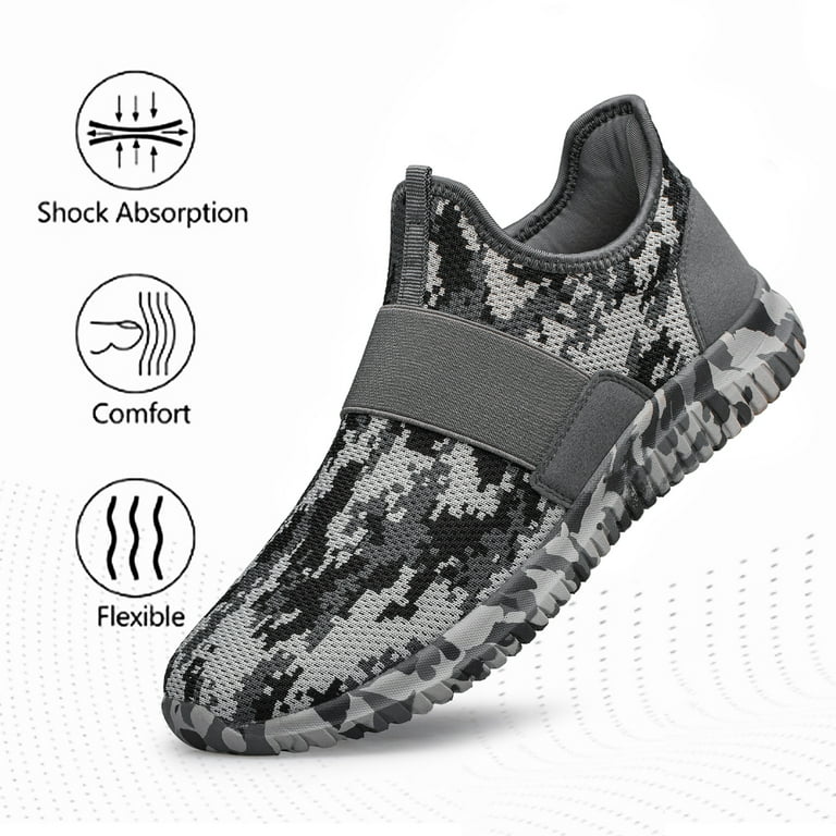 EKRBXA Women & Mens Running Shoes Tennis Walking Sneakers Lightweight Breathable Athletic Gym Workout Shoes, B White, 10.5 Women/9.5 Men