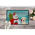 thumbnail image 2 of Carolines Treasures BB1842MAT Snowman avec Yellow Labrador Tapis Intérieur & Extérieur - 18 x 27 Po., 2 of 3