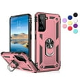 thumbnail image 1 of Entronix for Samsung Galaxy S21 Plus Heavy Duty Case with Rotating Ring Military Grade Protection with Shockproof Kickstand Cover for S21 Plus 5G 6.7 inch (Pink), 1 of 7