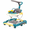 Green, variant on YUCHANG 5-in-1 Baby Walker & Activity Center, Foldable Push Walker with Adjustable Height & Music, Green, for 6-24 Months