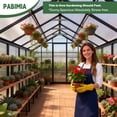 thumbnail image 6 of PABIMIA 8x10 FT Polycarbonate Outdoor Greenhouse, Aluminum Walk-in Greenhouse with Roof Vent, Black, 6 of 9