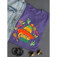 thumbnail image 3 of Cinco De Mayo Mexico Sombrero Shaped T-Shirt Women -Image by Shutterstock, Female Medium, 3 of 4