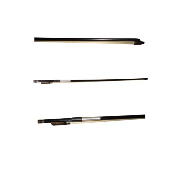 Carbon Fiber Viola Bow, Ebony Frog, Natural White Hair