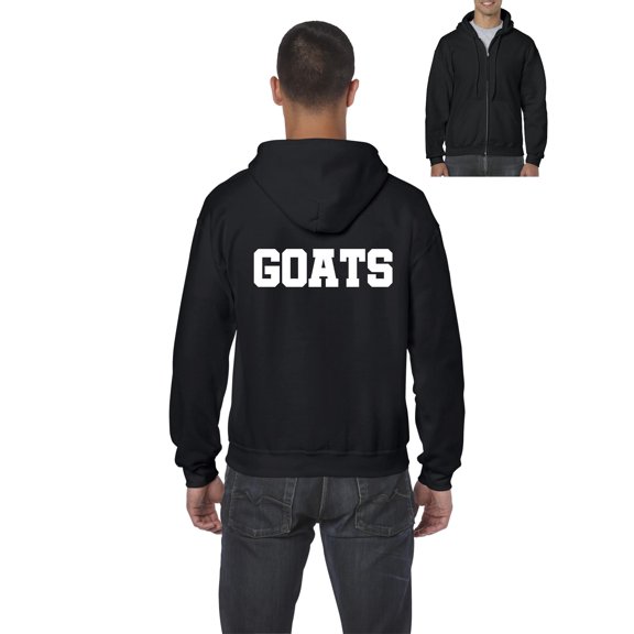 Men's Sweatshirt Full-Zip Pullover - Goats
