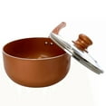 thumbnail image 3 of Better Chef 1.5 Qt. Copper Colored Ceramic Coated Saucepan with Glass Lid, 3 of 4