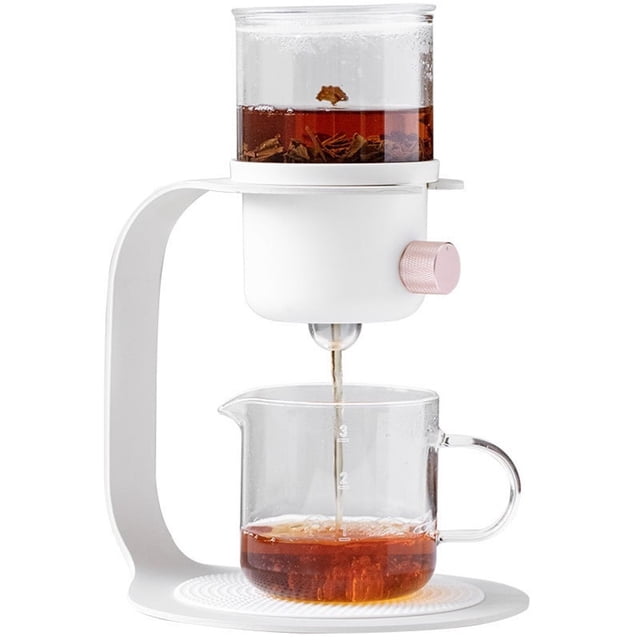Tetera perezosa, tetera moderna con flores, cafetera de goteo