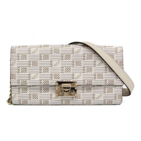 Pre-Owned Moreau GIGI PHONE CLUTCH Women's Leather Clutch Bag,Shoulder Bag Light Beige