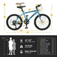thumbnail image 2 of Ktaxon 20in Mountain Bike 7 Speed with Steel Frame, V Brake, Blue, 2 of 10