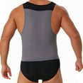 thumbnail image 5 of successthop Mens One Piece Swimsuit Mesh Nylon Beachwear Sleeveless Romper High Strecth Color Block Summer Jumpsuit XL, 5 of 9