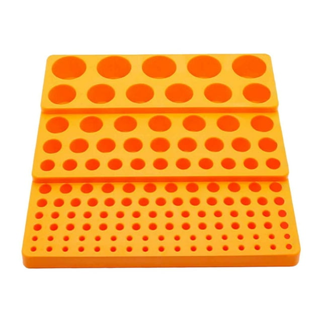 Caja de almacenamiento para fresas, dispensador de brocas, organizador multifuncional con base antideslizante, soporte profesional para herramientas, amarillo