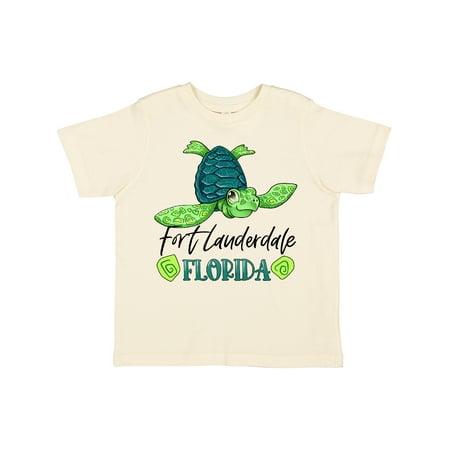 

Inktastic Fort Lauderdale Florida Happy Sea Turtle Gift Toddler Boy or Toddler Girl T-Shirt