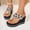 Black, variant on Flip Flops Sandals for Women, Sparkly Rhinestone Platform Wedge Flip Flops Summer Dressy Jeweled Sandals for Beach Vacation Wedding