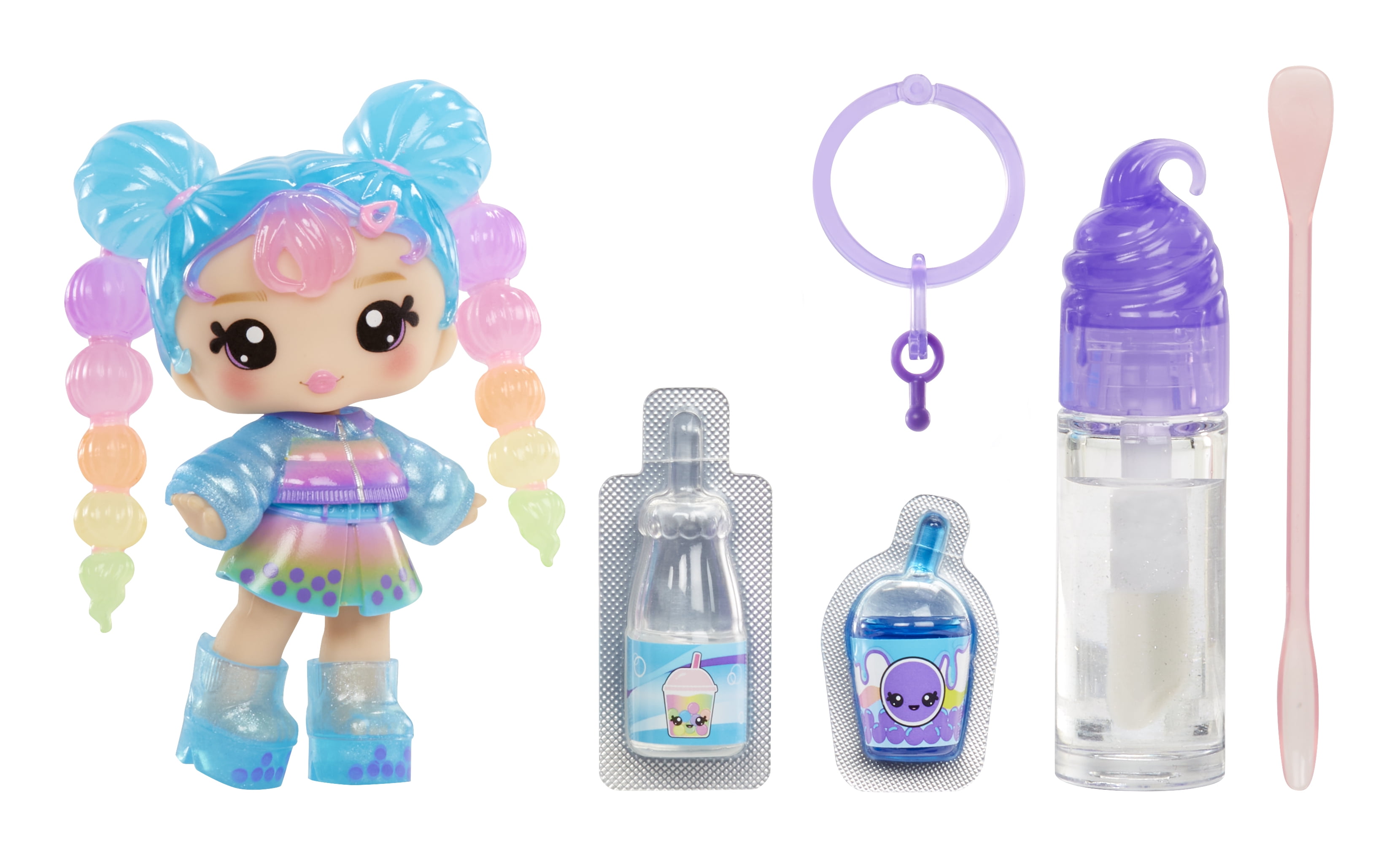 Yummiland Lip Gloss Doll - Britney Boba, with DIY Lip Goss Kit, Ages 4+ - Styles May Vary