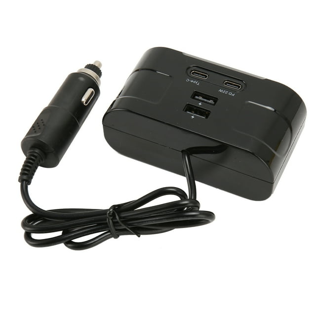 Adaptador De Encendedor De Cigarrillos, Chip Inteligente, Protección Contra Cortocircuitos, Carga Rápida, Divisor De Enchufe Multifuncional Para Automóvil, 12T A 24V Para