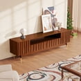 thumbnail image 5 of 78.7" Brown Walnut Finish TV Stand, Mid Century Modern Entertainment Center with 2 Cabinet and 2 Drawers, Media Console and Modern TV Console Table, For Living Room and Bedroom, 5 of 11