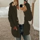 thumbnail image 1 of Abrigo informal con capucha y manga larga para mujer, chaqueta con capucha, suéter de invierno, abrigo cálido de lana con cremallera, abrigo de manga larga para mujer, 1 of 6