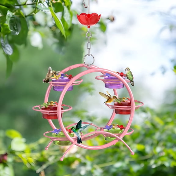 ACDANC Hummingbird Feeder for Outdoors Multi-Port Top-Fill Leak-Proof Ant Bee Proof Easy to Clean Garden Decor
