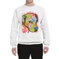 thumbnail image 3 of Neon Lab Dog Lover Shirt | Labrador Dogs Speak To Those Who Listen | Dean Russo Art Animal Lover Unisex Crewneck Sweatshirt, White, Medium, 3 of 6