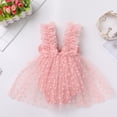 thumbnail image 6 of IBTOM CASTLE Newborn Baby Girl 1st Birthday Outfit Butterfly Lace Tulle Romper Dress with Headband Cake Smash Photo Shoot, 6 of 8