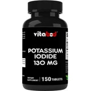 Vitabod Potassium Iodide Dietary Supplement 130 mg per Serving - 150 Tablets (1 Bottle)