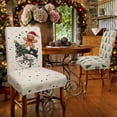 thumbnail image 2 of Christmas Chair Covers Set of 4 Gingerbread Stretch Parsons Chair Slipcovers Christmas Tree Snowman for Xmas Dining Room Decor Chair Seat Protectors (Gingerbread Tree,4PCS), 2 of 6