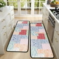 thumbnail image 4 of Kitchen Rugs Sets Of 2,Pioneer Flower Floral Print Pattern Anti Fatigue Kitchen Mat Rugs Non Slip Washable,Decorative Kitchen Floor Mats for Kitchen,Sink,Laundry,17"x47"+17"x47", 4 of 5