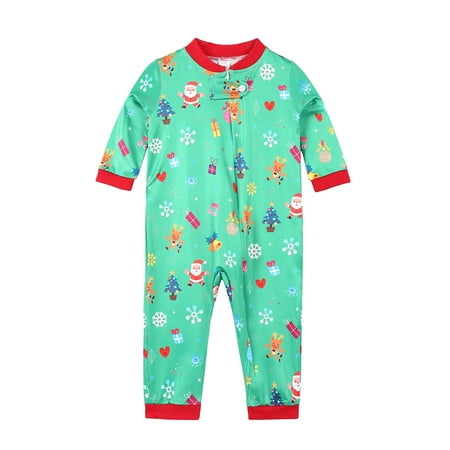

Merry Baby Christmas Suit Christmas Print Family Long Sleeve Home Sets