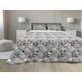 thumbnail image 1 of Mid Century Comforter & Sham Bedding Set, Scientific Inspirations in Fifties Art Design with Abstract Shapes, 3 pcs Duvet Set Microfiber Filling Quilt, 5 Sizes, Black Grey and Red, by Ambesonne, 1 of 4