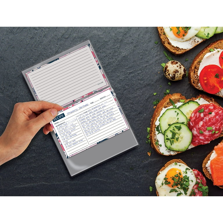 24 Pocket Mini Recipe Card Books with 100 4 x 6 Recipe Cards, 4 Pack with 4 Assorted Designs (25 Cards per Design), by Better Kitchen Products, 4 Recipe Book Sleeves + 100 Recipe Cards - Walmart.com 24 Pocket Mini Recipe Card Books with 100 4 x 6 Recipe Cards, 4 Pack with 4 Assorted Designs (25 Cards per Design), by Better Kitchen Products, 4 Recipe Book Sleeves + 100 Recipe Cards - Walmart.com