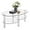 Clear, variant on QRKD Glass Coffee Table, Modern Furniture Decor 2-Tier Modern Oval Smooth Glass Tea Table End Table for Home Office with 2 Tier Tempered Glass Boards & Sturdy Chrome Plated Legs(Clear)