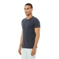 thumbnail image 3 of BELLA + CANVAS CVC Jersey Tee for Men, Eco-friendly Cotton/Poly Blank Shirt, Single Pack, Heather Navy, 2XL, 3 of 4