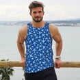 thumbnail image 6 of Pofeuu Airplanes in the Sky Print Men's Workout Tank Tops Sleeveless Muscle Gym Shirt Quick Dry-Small, 6 of 7