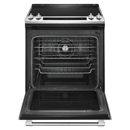Maytag - 6.4 Cu. Ft. Self-Cleaning Fingerprint Resistant Slide-In electric Convection Range - Stainless steel