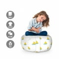 thumbnail image 2 of Sailboat Storage Toy Bag Chair, Modern Design Simplistic Style Sailing Boat with Egg Yolk Canvas Sails, Stuffed Animal Organizer Washable Bag, Large Size, Seafoam and Yellow, by Ambesonne, 2 of 3