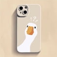 thumbnail image 1 of Cartoon Doubt Duck Smile Lattice Case For iPhone 11 12 13 14 Pro Max XR XS X 7 8 Plus SE2020 Mini Shockproof Soft Silicone Cover xuanjing unisex, 1 of 2