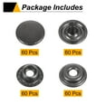 thumbnail image 3 of Uxcell 60Set Press-Stud Cap Button 15mm Metal Snap Fastener for Clothing, Gun, 3 of 7