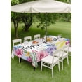 thumbnail image 5 of 54x80 Inch Outdoor Tablecloth with Umbrella Hole Zipper Rectangle Easter Rectangular Tablecloths Outside Waterproof Colorful Flowers Eggs Tulips Daisy Pastoral Floral Patio Table Cover for Picnic, 5 of 8