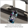 thumbnail image 3 of Square 2Pack PU Leather Zebra Cruise Luggage Tag with Privacy Cover and Name ID Tag for Travel Handbags Backpacks Luggage Tags, 3 of 6