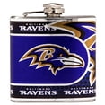thumbnail image 1 of Baltimore Ravens Stainless Steel 6 oz. Flask with Metallic Graphics, 1 of 1