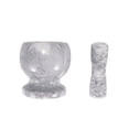 thumbnail image 4 of Hermoso Mortero De Mármol Pulido Blanco Y Gris Veteado Para Especias Con Hierbas Para Especias, Juego De Triturador De Pastillas Para Ajo, Especias, Piedra, Cocina, Hogar, Interior Inevent HA015859-00, 4 of 6