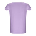 thumbnail image 6 of JUMEYU Crop Tops for Girls Girls Casual Cute Tops Short Sleeve Loose Soft Blouse T-Shirt Size 7-8 (Purple,7-8 Years), 6 of 7