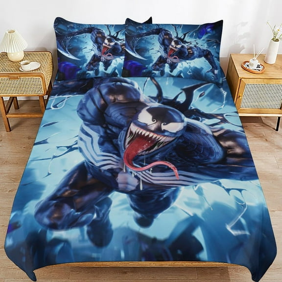Venom 3-piece Bedding Set Twin Size,Kids Bedding Include Bed Duvet Cover and Pillowcases for Girls Boys Women Men