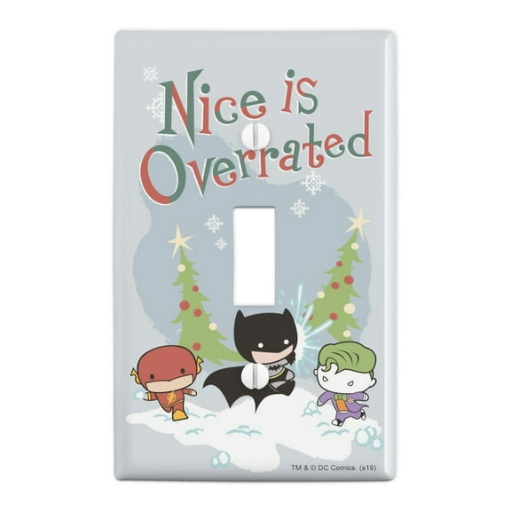 Batman Joker Nice is Overrated Plastic Wall Decor Toggle Light Switch Plate Cover