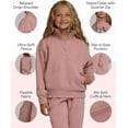 thumbnail image 4 of PC Girls Sweatshirt, 3 Pack Hoodies for Teen Girls, Crewneck Sweatshirt Quarter Zip, Fleece Hoodies, Sizes 2T–16 Clothing, 4 of 6