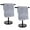 Black-2 Pack, variant on T-Shape Bath Hand Towel Holder Stand, Stainless Steel Free Standing Hand Towel Rack with Heavy Base, for Bathroom Kitchen & Countertop, Matte Black