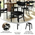 thumbnail image 4 of Flash Furniture Wright Transitional Vinyl and Steel Commercial Dining Chair Black (XUDG6V5BKVBK), 4 of 10