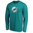 thumbnail image 2 of Men's Aqua Miami Dolphins Primary Logo Long Sleeve T-Shirt, 2 of 3