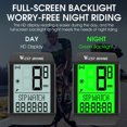 thumbnail image 3 of 5 Language Bicycle Speed Meter Waterproof Cycling Mileometer Multi-functional Bike Speedometer Full Screen Backlight Cycling, 3 of 8