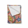 thumbnail image 2 of Colorful Soft Flannel Fleece Blanket, Contemporary Style Abstract Shapes Native Design Inspirations Tribal Illustration, Cozy Plush for Indoor and Outdoor Use, 70" x 90", Multicolor, by Ambesonne, 2 of 6