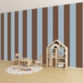 thumbnail image 6 of Wallpaper Brown Blue Striped Design Peel and Stick Wall Murals 100"H x 144"W Removable PVC Wall Paper Self-Adhesive Wall Paintings Art Decor for Bedroom Living Room, 6 of 7